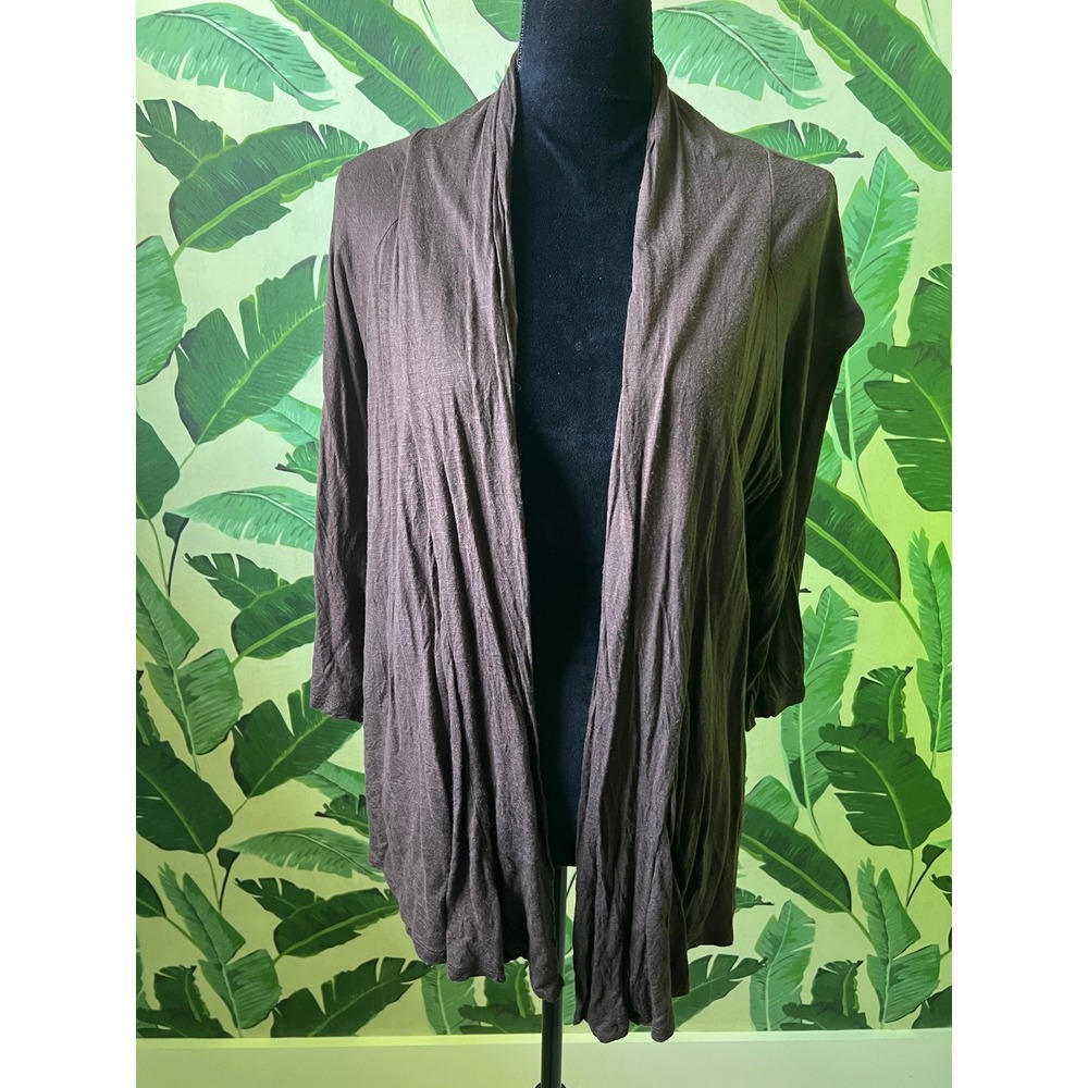 AGB Cardigan Jersey Top Womens‎ XL Chocolate Brown